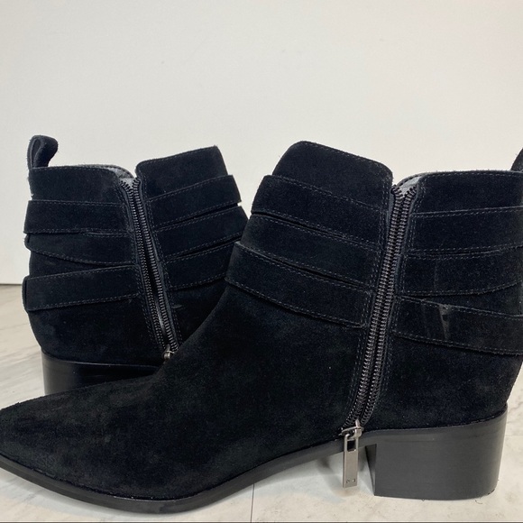 Marc Fisher Yandi Western Black Suede Bootie 7M - Picture 6 of 13